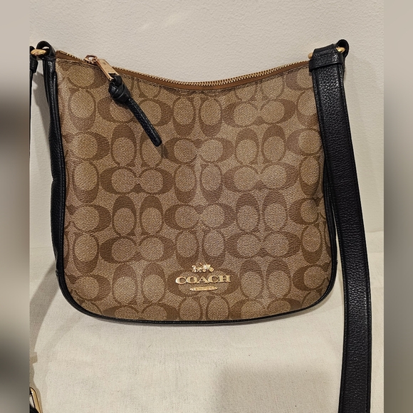 Coach Ellie File Bag Signature Canvas Women's Crossbody Purse - Picture 8 of 16